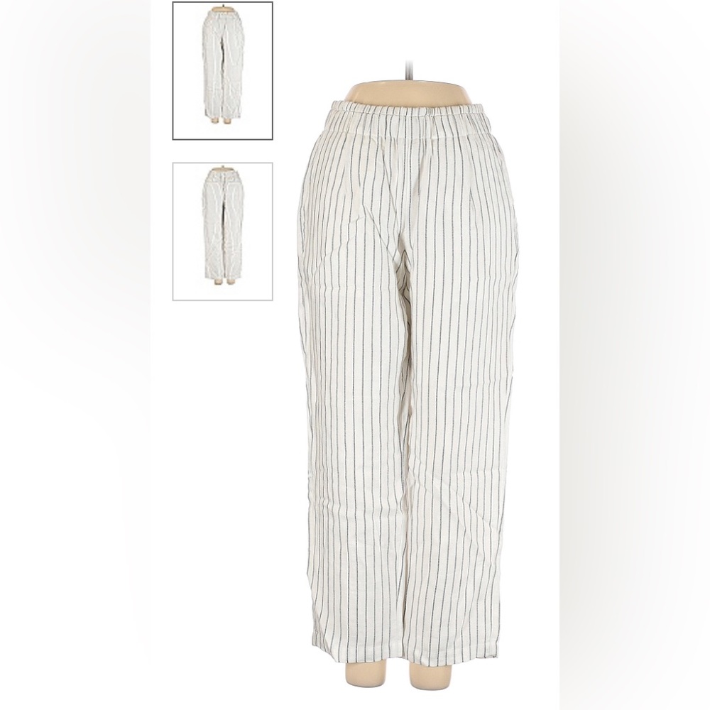 Joie striped stretchy waist cropped pants